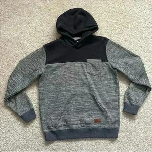 Quicksilver Keller Block Hood Hoodie Sweater Gray Men’s Size Large Pullover